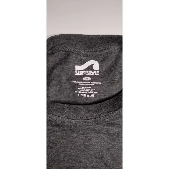 Surf Style Fort Lauderdale Florida Sea Turtle T-Shirt Heather Gray Medium - Picture 3 of 7